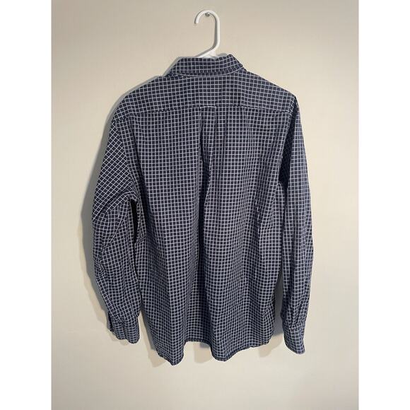 Faconnable Shirt Mens Large Blue Plaid Club Shirt Long Sleeve Button Up - Picture 6 of 9